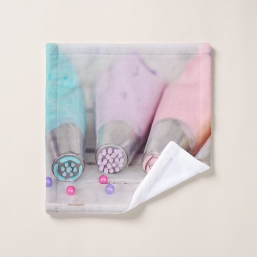 Fotografie met gekleurde afsluiter bad handdoek (Wasdoekje)