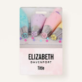 Fotografie met gekleurde afsluiter badge (Achterkant)