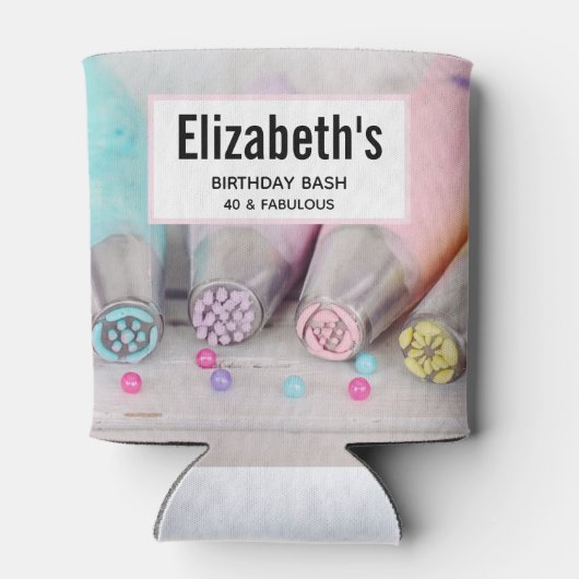 Fotografie met gekleurde afsluiter blikjeskoeler (Achterkant)