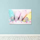 Fotografie met gekleurde afsluiter canvas afdruk (Insitu (Houten vloer))