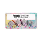 Fotografie met gekleurde afsluiter etiket (Voorkant)