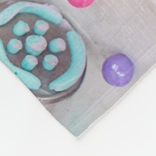 Fotografie met gekleurde afsluiter fleece deken (Hoek)