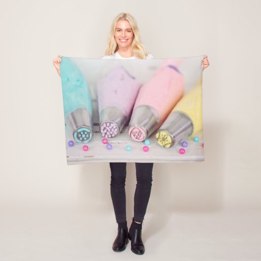 Fotografie met gekleurde afsluiter fleece deken (In situ)