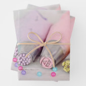 Fotografie met gekleurde afsluiter inpakpapier vel (In situ)