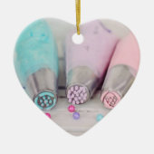 Fotografie met gekleurde afsluiter keramisch ornament (Voorkant)