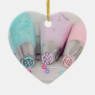 Fotografie met gekleurde afsluiter keramisch ornament