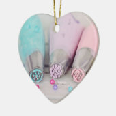 Fotografie met gekleurde afsluiter keramisch ornament (Links)