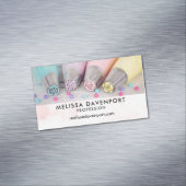 Fotografie met gekleurde afsluiter magnetisch visitekaartje (Voorbeeld)