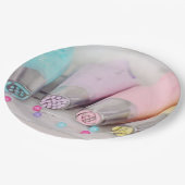 Fotografie met gekleurde afsluiter papieren bordje (Gekanteld)