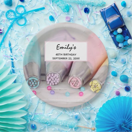 Fotografie met gekleurde afsluiter papieren bordje (Feest)