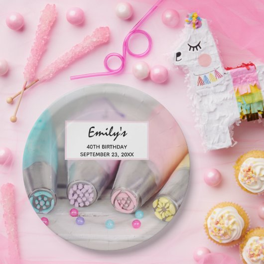 Fotografie met gekleurde afsluiter papieren bordje (Feest)