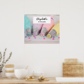 Fotografie met gekleurde afsluiter poster (Keuken)