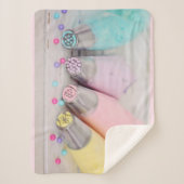 Fotografie met gekleurde afsluiter sherpa deken (Voorkant)