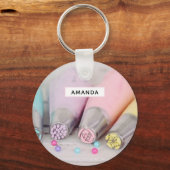 Fotografie met gekleurde afsluiter sleutelhanger (Voorkant)