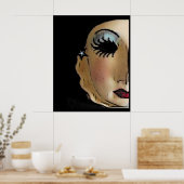 Fotografie met halfmasker poster (Keuken)