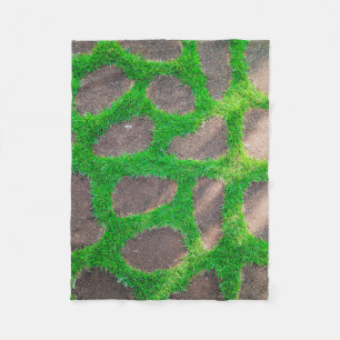 Fotografie met hoge hoek van het grasveld fleece deken