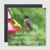 Fotografie met ruby-Throated Hummingbird (Voorkant / Achterkant)