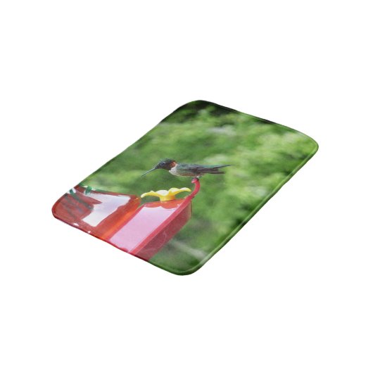 Fotografie met ruby-Throated Hummingbird Badmat (Gekanteld)
