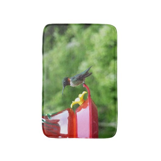 Fotografie met ruby-Throated Hummingbird Badmat (Voorkant Verticaal)