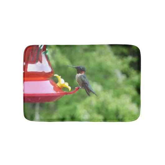 Fotografie met ruby-Throated Hummingbird Badmat (Voorkant)