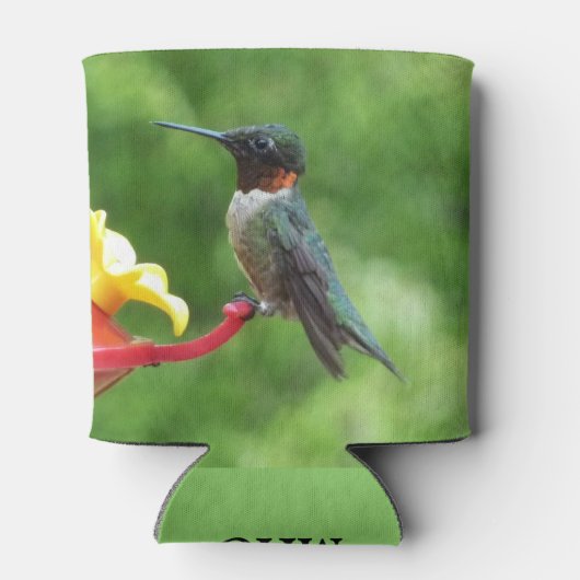 Fotografie met ruby-Throated Hummingbird Blikjeskoeler (Achterkant)