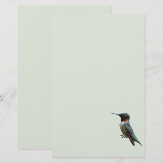 Fotografie met ruby-Throated Hummingbird Briefpapier (Voorkant / Achterkant)