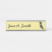 Fotografie met ruby-Throated Hummingbird Bureau Naambordje (Voorkant)