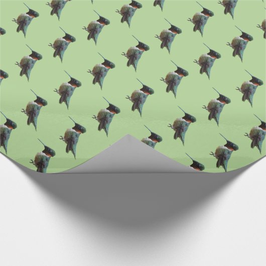 Fotografie met ruby-Throated Hummingbird Cadeaupapier (Hoek)