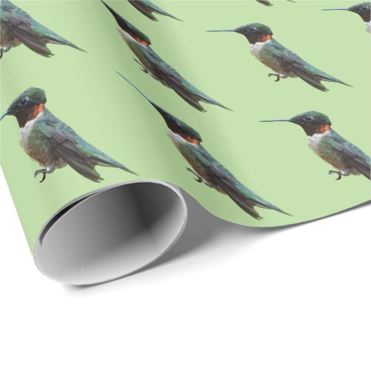 Fotografie met ruby-Throated Hummingbird Cadeaupapier (Rol Hoek)