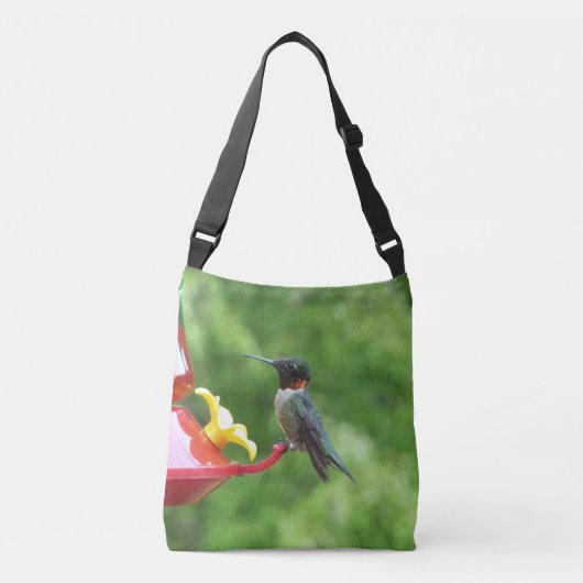 Fotografie met ruby-Throated Hummingbird Crossbody Tas (Voorkant)