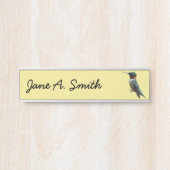 Fotografie met ruby-Throated Hummingbird Deurbordje (Voorkant)