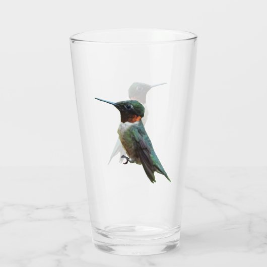 Fotografie met ruby-Throated Hummingbird Glas (Achterkant)
