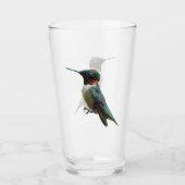 Fotografie met ruby-Throated Hummingbird Glas (Voorkant)
