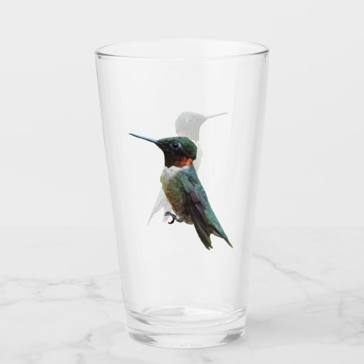 Fotografie met ruby-Throated Hummingbird Glas (Voorkant)