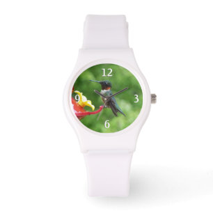 Fotografie met ruby-Throated Hummingbird Horloge
