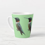 Fotografie met ruby-Throated Hummingbird Latte Mok (Linkerhoek)