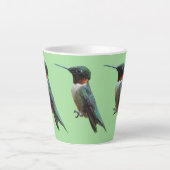Fotografie met ruby-Throated Hummingbird Latte Mok (Voorkant)