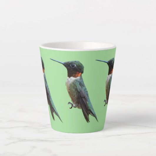 Fotografie met ruby-Throated Hummingbird Latte Mok (Voorkant)