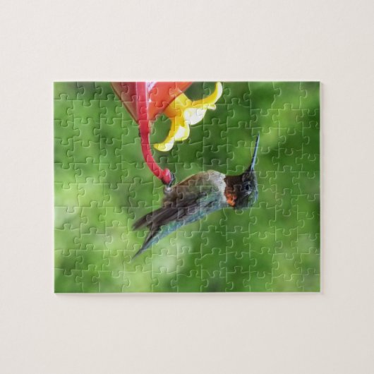 Fotografie met ruby-Throated Hummingbird Legpuzzel (Horizontaal)