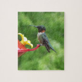 Fotografie met ruby-Throated Hummingbird Legpuzzel (Verticaal)