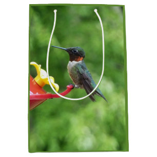 Fotografie met ruby-Throated Hummingbird Medium Cadeauzakje