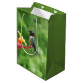 Fotografie met ruby-Throated Hummingbird Medium Cadeauzakje (Achterkant Gekanteld)