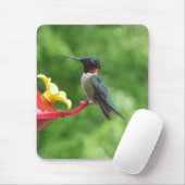 Fotografie met ruby-Throated Hummingbird Muismat (Met muis)