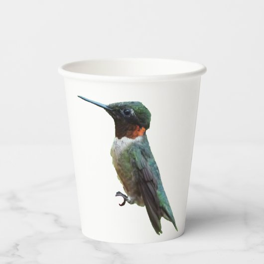 Fotografie met ruby-Throated Hummingbird Papieren Bekers (Achterkant)