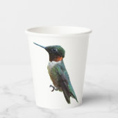 Fotografie met ruby-Throated Hummingbird Papieren Bekers (Voorkant)
