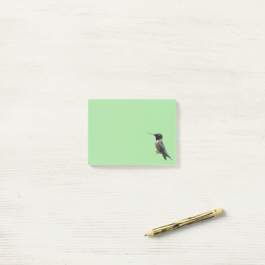 Fotografie met ruby-Throated Hummingbird Post-it® Notes (Op bureau)