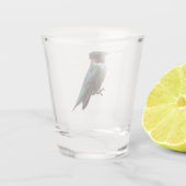 Fotografie met ruby-Throated Hummingbird Shot Glas (Achterkant)