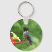 Fotografie met ruby-Throated Hummingbird Sleutelhanger (Voorkant)