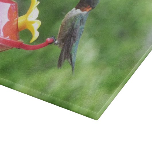 Fotografie met ruby-Throated Hummingbird Snijplank (Hoek)