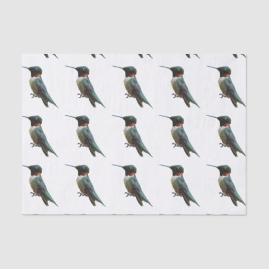 Fotografie met ruby-Throated Hummingbird Tissuepapier (Voorkant)